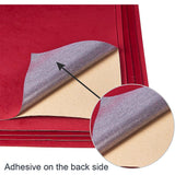 Jewelry Flocking Cloth, Polyester, Self-adhesive Fabric, with Rubber, Rectangle, Dark Red, 29.7x20cm