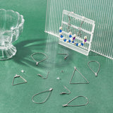 DIY Wire Wrap Drop Earring Making Kit, Including 304 Stainless Steel Earring Hooks & Wire Pendants, Plastic Ear Nuts, Stainless Steel Color, 268pcs/box