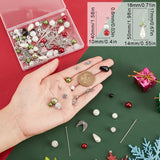 DIY Fairy Earring Making Kit, Including Glass Pearl & Acrylic Round & Rhinestone & Alloy Wing Beads, Brass Earring Hooks, Mixed Color, 160Pcs/box