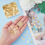 400Pcs 4 Styles Brass Spacer Beads, Long-Lasting Plated, Disc, Golden, 6~8x0.5mm, Hole: 0.9~1.2mm, 100pcs/style