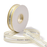 2 Rolls 2 Style Polyester Ribbon, Single Face, Mixed Pattern, Mixed Color, 1 roll/style