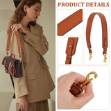 Imitation Leather Wide Bag Straps, with Alloy Swivel Eye Bolt Snap Hook, Sienna, 72x3.6x0.6cm