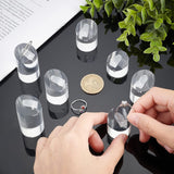 Acrylic Ring Displays, for Finger Ring Display Stands, Column, Clear, 2.5x2~4.7cm