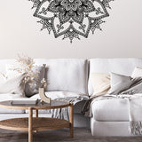 PVC Wall Stickers, Wall Decoration, Mandala Pattern, 1180x390mm, 2pcs/set