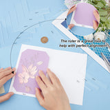 1 Set Acrylic Positioning Pieces, Card Corners Helpers, for Precision Stamping, Paper Craft Card Making, Scrapbooking, L-Shaped, Clear, 100x100x2.6mm, side width: 3.7~30mm, 12pcs/set