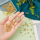 300Pcs 5 Styles Brass Beads, Long-Lasting Plated, Rondelle, Golden, 2~6x1.5~5mm, Hole: 0.8~1.6mm, 60pcs/style