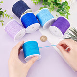 6 Rolls 6 Colors Braided Nylon Thread, Chinese Knotting Cord Beading Cord for Beading Jewelry Making, Mixed Color, 0.8mm, about 100 yards/roll, 1 roll/color