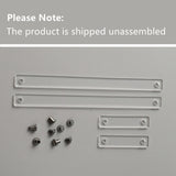 3 Sets 3 Style Acrylic Leather Stamp Guide Kit, Adjustable Frame Leathercraft Tool Supplies, Clear, Rectangle: 5.2~20x1.15x0.3cm, Hole: 4.5mm