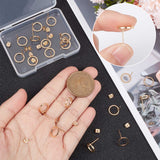 20Pcs Brass Circle Stud Earrings with Ear Nut for Women, Long-Lasting Plated, Nickel Free, Real 18K Gold Plated, 10x1mm, Pin: 0.7mm