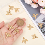 14Pcs 304 Stainless Steel Pendants, Angel, Real 18K Gold Plated, 23x20x2.5mm, Hole: 2mm