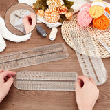 Transparent Acrylic Templates, Sock Ruler Knitting Crochet Size Measuring Hooks Gauge, Sock Blocker, Arch, 220~320x80x5mm, 3pcs/set