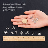 201 Stainless Steel Links Connectors, for Jewelry DIY Craft Making, Mixed Shapes, Stainless Steel Color, 20pcs/box