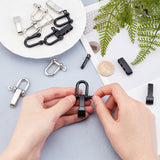 Adjustable Alloy Screw Pin Shackle, Survival Bracelet Clasps, Cadmium Free & Lead Free, Mixed Color, 8sets/box