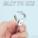 20Pcs Zinc Alloy Swivel Lobster Claw Clasps, Swivel Snap Hook, Platinum, 47x22x7mm, Hole: 13x9mm