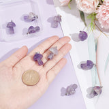 10Pcs Natural Amethyst Pendants, with Stainless Steel Snap On Bails, Mushroom Shaped, 24~25x16mm, Hole: 5x3mm