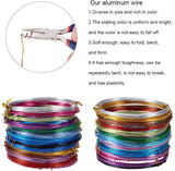 Round Aluminum Wire, Mixed Color, 0.8~1mm, about 16.4 Feet(5m)/roll, 30roll/set