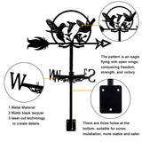 Orangutan Iron Wind Direction Indicator, Weathervane for Outdoor Garden Wind Measuring Tool, Bird, 240~245x358mm