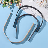 3 Pairs 3 Colors PU Leather Bag Handle, with Iron Findings, Bag Replacement Accessories, Mixed Color, 54.6~55x1.85x0.4cm, Hole: 3mm