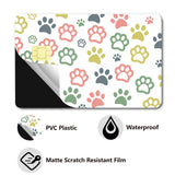 PVC Plastic Waterproof Card Stickers, Self-adhesion Card Skin for Bank Card Decor, Rectangle, Paw Print, 186.3x137.3mm