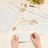 DIY Women's Crossbody Bag Kits, Include Imitation Leather Fabric, Magnetic Clasp, Heart Lock, Screwdriver, White, 2.2~89x0.15~19.8x0.1~0.85cm