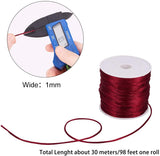 Nylon Thread, Mixed Color, 1mm, about 30m/roll, 1roll/color, 20rolls/set