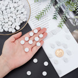 600Pcs Polystyrene Foam Earring Pads, for Ear Nuts, Earring Backs, White, 12~13x12~13x4~5mm, Hole: 1mm