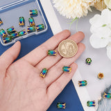 Alloy Bead Caps, with Enamel, 5-Petal, Sea Green, 11x8mm, Hole: 2mm, 20pcs/box