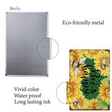 Metal Iron Sign Poster, for Home Wall Decoration, Rectangle, Flower Pattern, 200x300x0.5mm