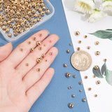 360Pcs 5 Style Brass Spacer Beads, Long-Lasting Plated, Round, Real 24K Gold Plated, 2.3~6x2~5.5mm, Hole: 1~1.6mm