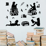 PVC Wall Stickers, for Wall Decoration, Book Pattern, 280x660mm