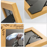 Natural Wood Photo Frames, for Tabletop Display Photo Frame, Rectangle with Word, Black, 150x200mm