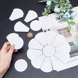 Paper Quilting Templates, English Paper Piecing, DIY Patchwork Sewing Crafts, Trapezoid with Flat Round, White, 72x57x0.1mm, 58.5x0.1mm, about 44pcs/bag