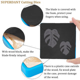 1Pc Wood Cutting Dies, with Steel, for DIY Scrapbooking/Photo Album, Leather Craft, Leaf, 100x100x9mm