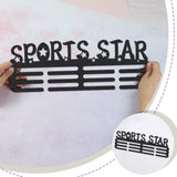 Sports Star Theme Iron Medal Hanger Holder Display Wall Rack, with Screws, Word, 150x400mm