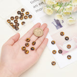 Natural Tiger Eye European Large Hole Beads, Rondelle, 10x4.5mm, Hole: 4mm, 30pcs/box