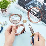 3 Bundle 3 Style Copper Wire, Square, Raw(Unplated), 0.6~1x0.6~1mm, about 19.69 Feet(6m)/bundle, 1bundle/style