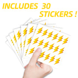 Self-Adhesive Paper Decorative Stickers, for Party, Decorative Presents Sealing, Gold, Lightning Bolt, 90x90mm, Stickers: 25x12mm, 18pcs/sheet