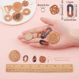 DIY Woven Style Earring Making Kits, Including Woven Linking Rings & Pendants & Beads, Resin Linking Rings & Pendants, Acrylic Beads, Brass Earring Hooks, Golden