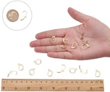 304 Stainless Steel Leverback Earring Findings, with Loop, Golden, 10x15x2mm, Hole: 1mm, 30pcs/box