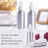Refillable Aluminum Bottles, Salon Hairdresser Sprayer, Water Spray Bottle, Platinum, White, 4.5x14.35cm, Capacity: 120ml(4.06fl. oz)