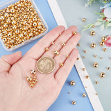 6 Style Brass Spacer Beads, Round, Real 18K Gold Plated, 2~8mm, Hole: 0.5~2mm, 600pcs/box