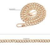Bag Strap Chains, Iron Curb Link Chains, with Swivel Clasps, Platinum & Golden, 2strands/set