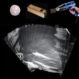 PVC Heat Shrink Wrap Bags, Rectangle, WhiteSmoke, 45x28x0.004cm, 100pcs/set