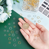 300Pcs 6 Style Brass Round Rings, Soldered Jump Rings, Closed Jump Rings, Soldered, Mixed Color, 50pcs/style