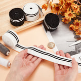 4Pcs 2 Colors 95% Elastic Fiber & 5% Spandex Stripe Pattern Polyester Ribbing Fabric for Cuffs, Waistbands Neckline Collar Trim, Edge Trimming, Mixed Color, 1100x30x1.5mm, 2pcs/color