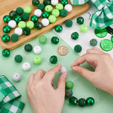 Mixed Style Acrylic Beads, and ABS Plastic Imitation Pearl Beads, Mixed Color, 19~20x18~20mm, Hole: 1.8~3mm, 58pcs/box