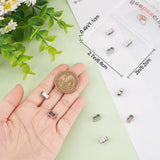 10Pcs 304 Stainless Steel Slide Charms/Slider Beads, For Leather Cord Bracelets Making, Oval, Stainless Steel Color, 10x6x3.5mm, Hole: 4x8mm