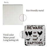 Square Vintage Iron Tin Sign, Metal Warning Signs, for Home Garden Bar Wall Decor, Rooster Pattern, 300x300x0.03mm