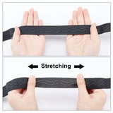 Non-slip Transparent Silicone Polyester Elastic Band, Soft Rubbers Elastic Belt, DIY Sewing Underwear Accessories, Black, 25mm