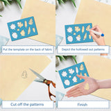 Acrylic Earring Handwork Template, Card Leather Cutting Stencils, Deep Sky Blue, Leaf Pattern, 130x90x2mm, 2pcs/set